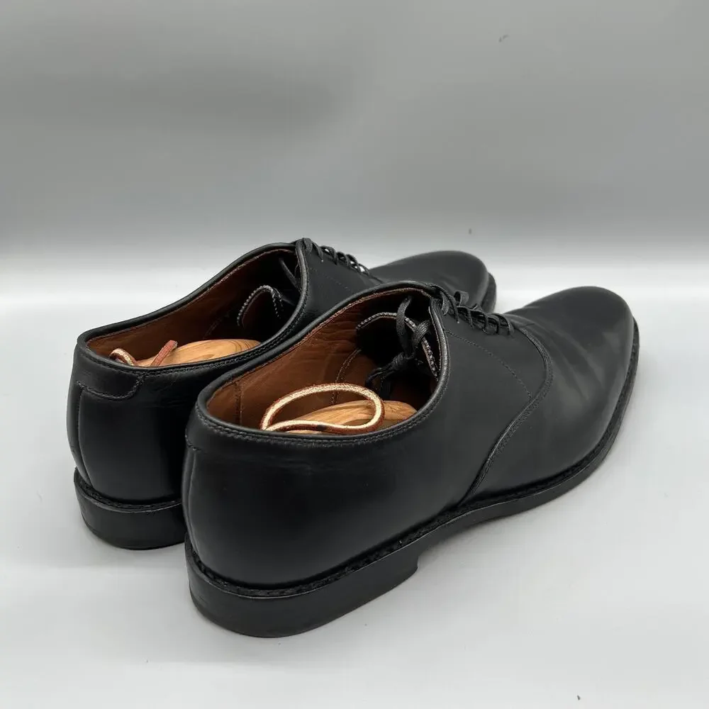 Allen Edmonds Shoes Mens 11 Black Leather Carlyle Oxford Dress Plain Almond Toe